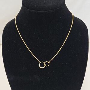 Gold Filled Interlocking Circles Necklace